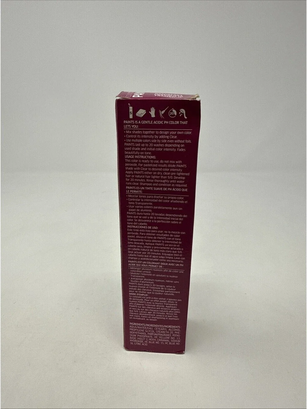 WELLA COLOR CHARM Paints Semi-Permanent Hair Color RASPBERRY 2 oz